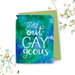 Out-GAY-geous Greeting Card - Gay Pride Coming Out Gift - Pride Pun Collection
