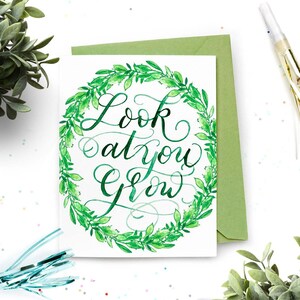 Carte Look at You Grow - Carte de félicitations pour l'obtention d'un diplôme, un nouvel emploi, un bébé, un anniversaire