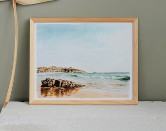 Caribbean Seaside Print - Beach Art - Watercolor Painting