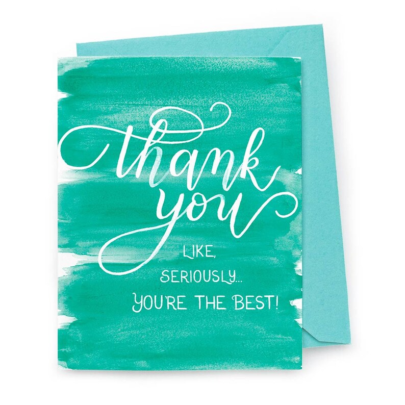 You're the Best Card Blank Inside Thank You Card Etsy