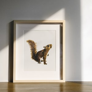 Squirrel Watercolor Print - Animal Art - Watercolor Painting
