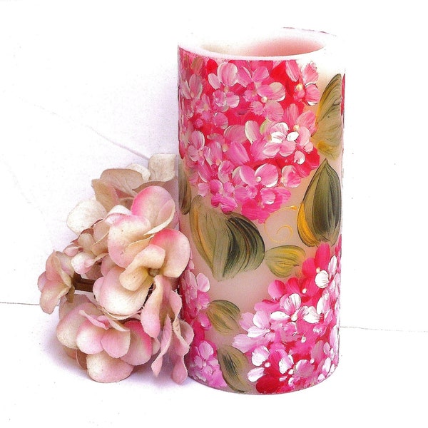 Pink Flameless Candles Etsy