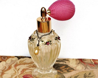 Antique Gold Vintage Victorian Perfume Atomizer Bottle Romantic Decor Gifts for Women FREE SHIPPING