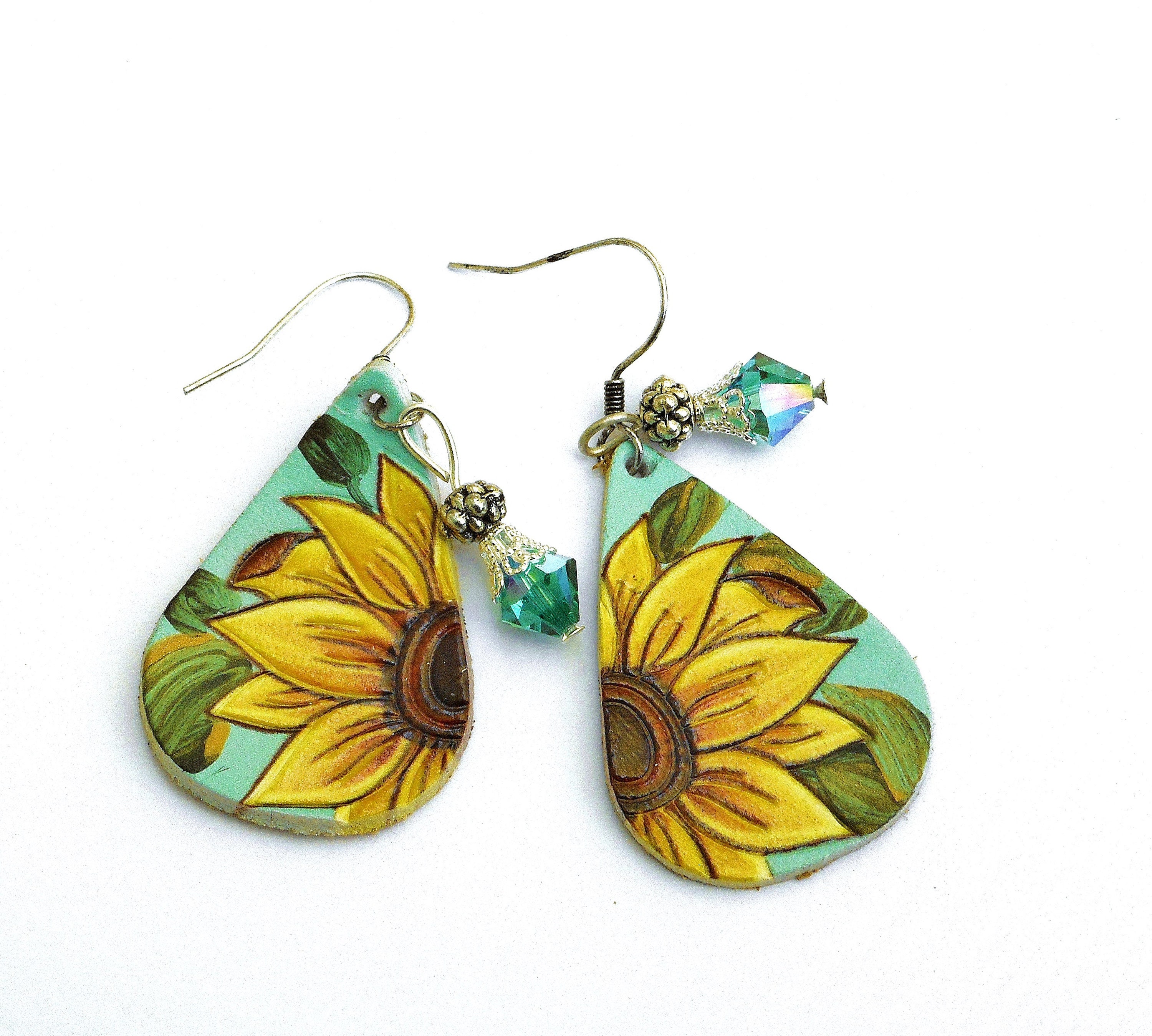 Bohemian Flower Statement Dangle Earrings Charm 14K Barbados | Ubuy