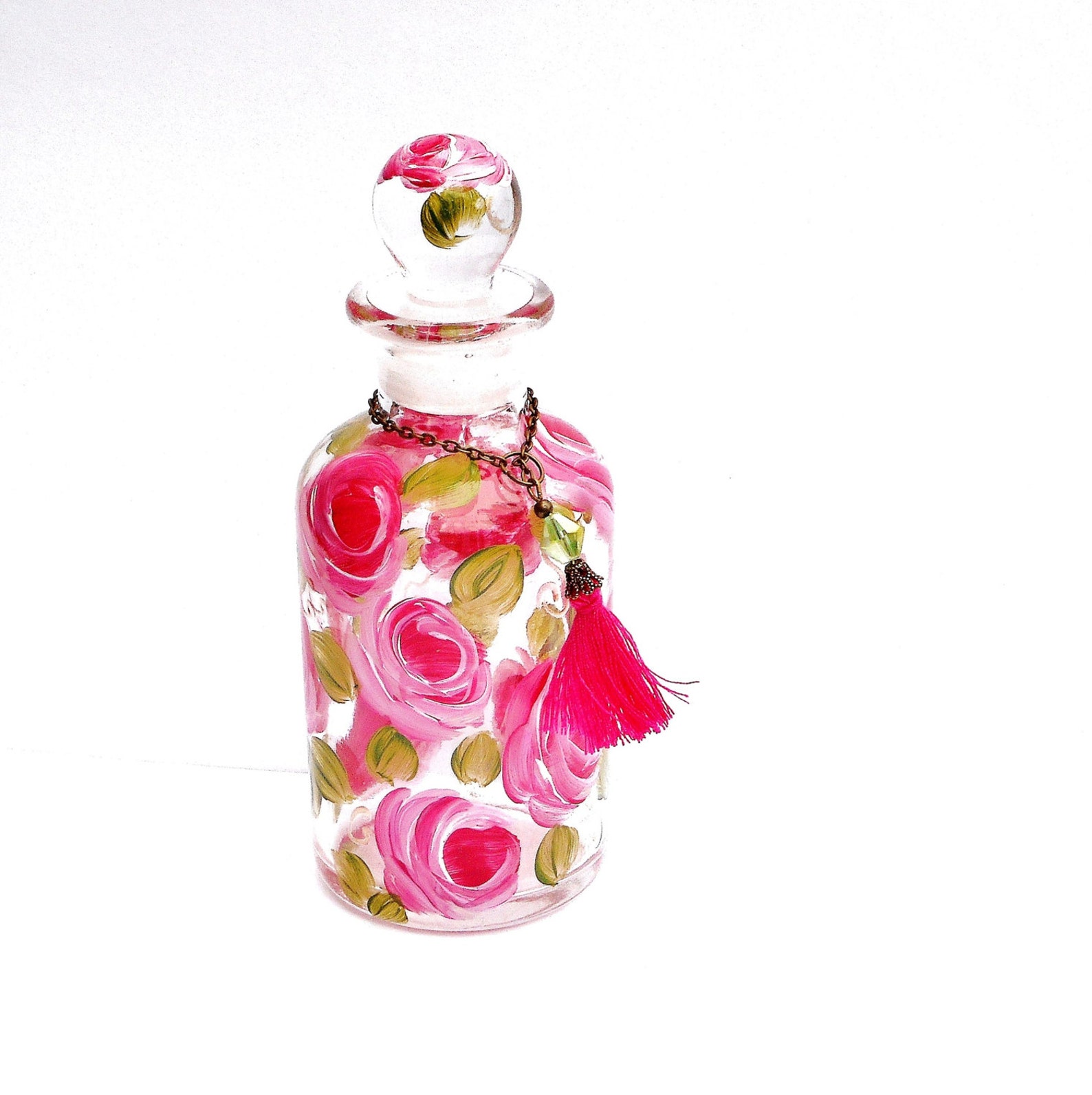 Large Glass Perfume Bottle Apothecary Jar With Stopper Cap Etsy