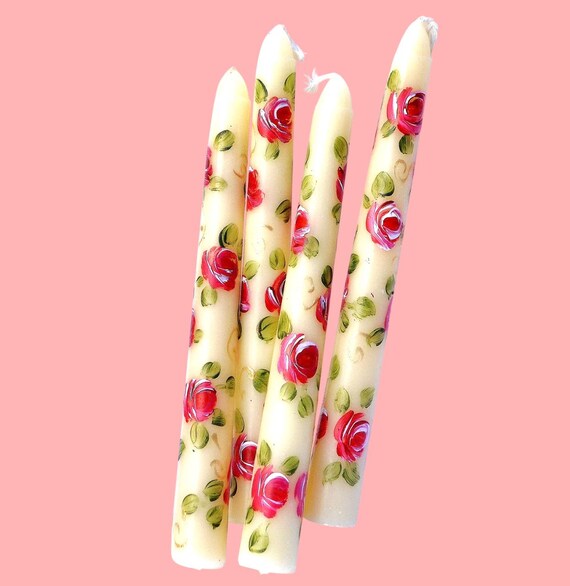 Lot De 2 Bougies Coniques Deux-Tons – 1 Rose/Grise & 1 Crème/Grise – Déco Moderne