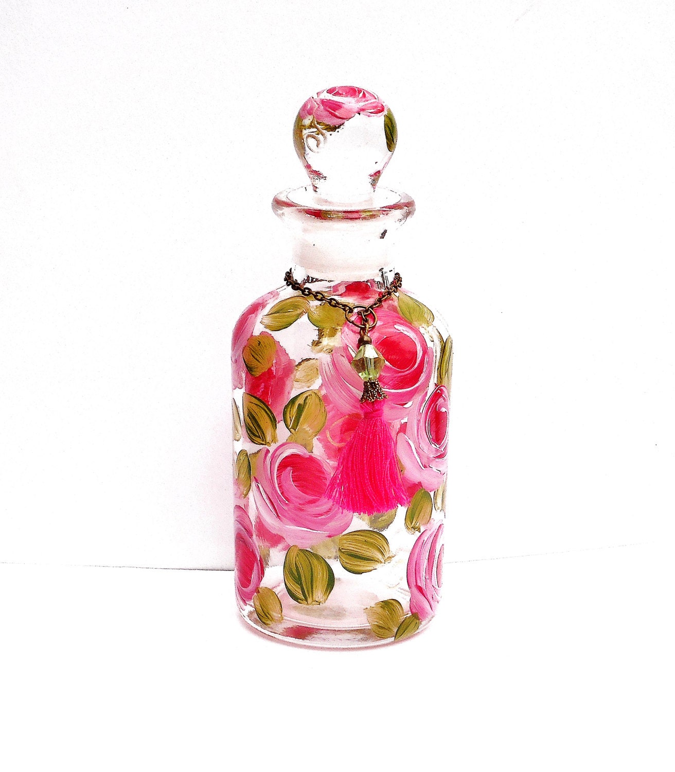 Large Glass Perfume Bottle Apothecary Jar With Stopper Cap Etsy