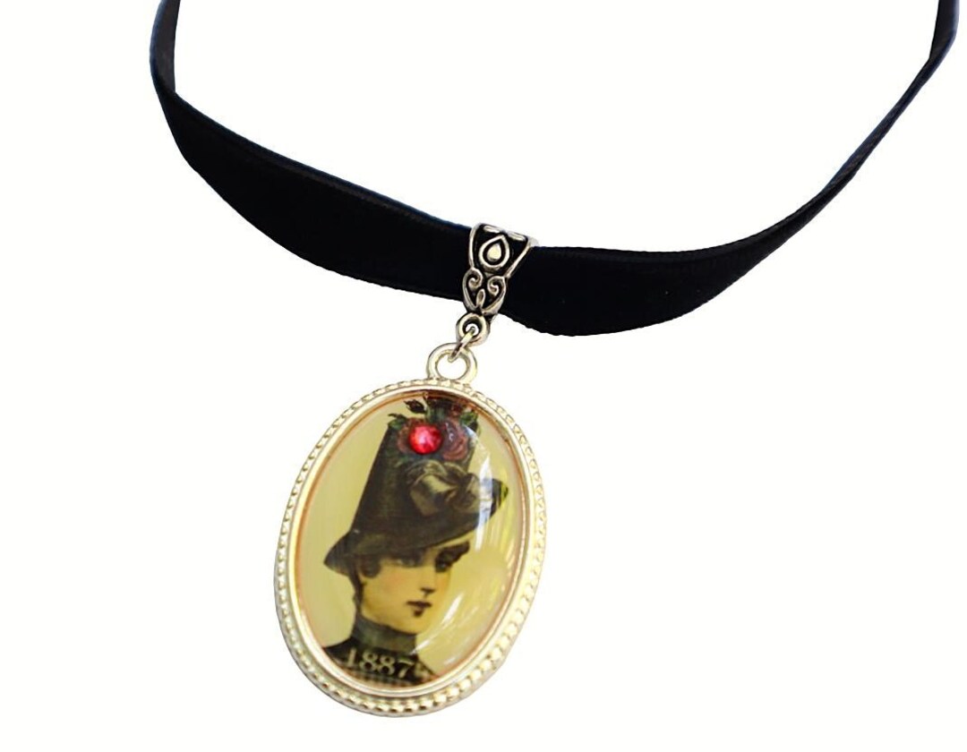 Collier Ras Du Cou Gothique En Velours Avec Fleur | Collier Vintage Réglable Pour Femme - Accessoire De Fête