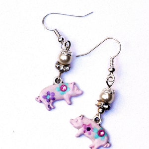 Cute Pig Dangle Earrings For Women & Girls – Hypoallergenic Acrylic Animal Earrings, Perfect Gift For Birthdays & Parties - View #3