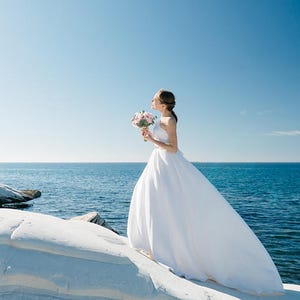 Greek wedding dress, ball, Antique style, bohemian bridal gown /Filomena image 3