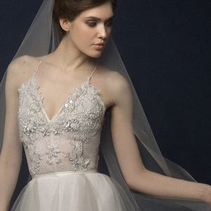 Ivory-smoky wedding dress/ Almina image 3