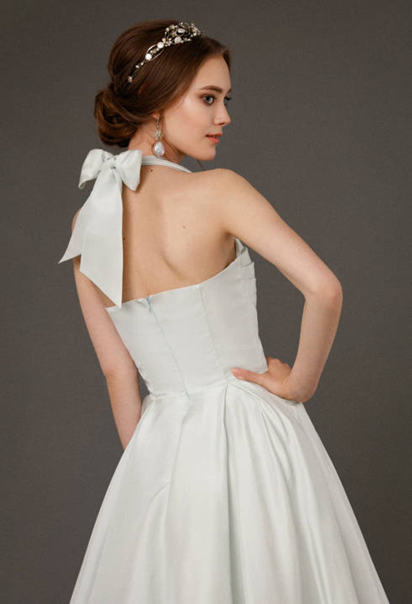 Pink Wedding Dress Low Back Corset Color Bridal Gown / - Etsy