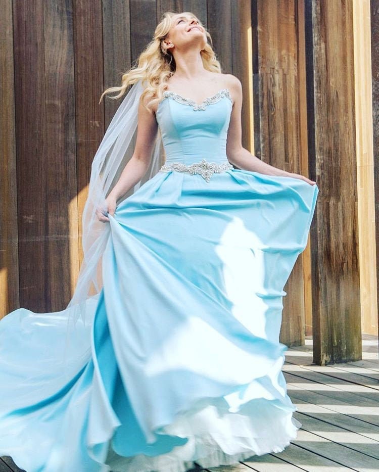 Blue wedding dress | Etsy