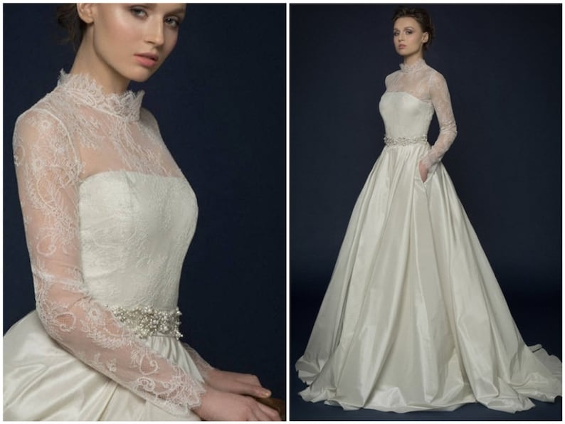 a-line wedding dress/ Ampella image 1