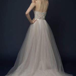 Ivory-smoky wedding dress/ Almina image 7