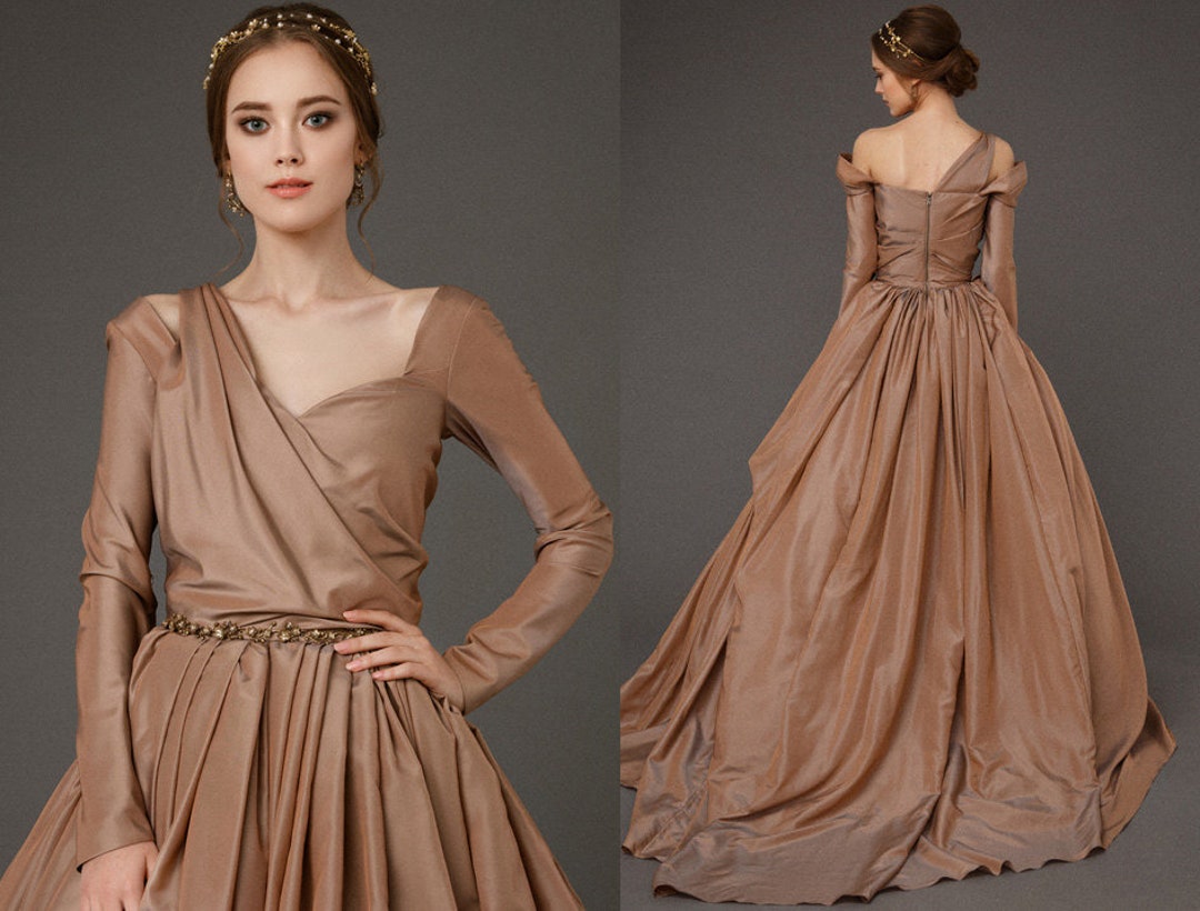 Brown Wedding Dress / HESTIA - Etsy