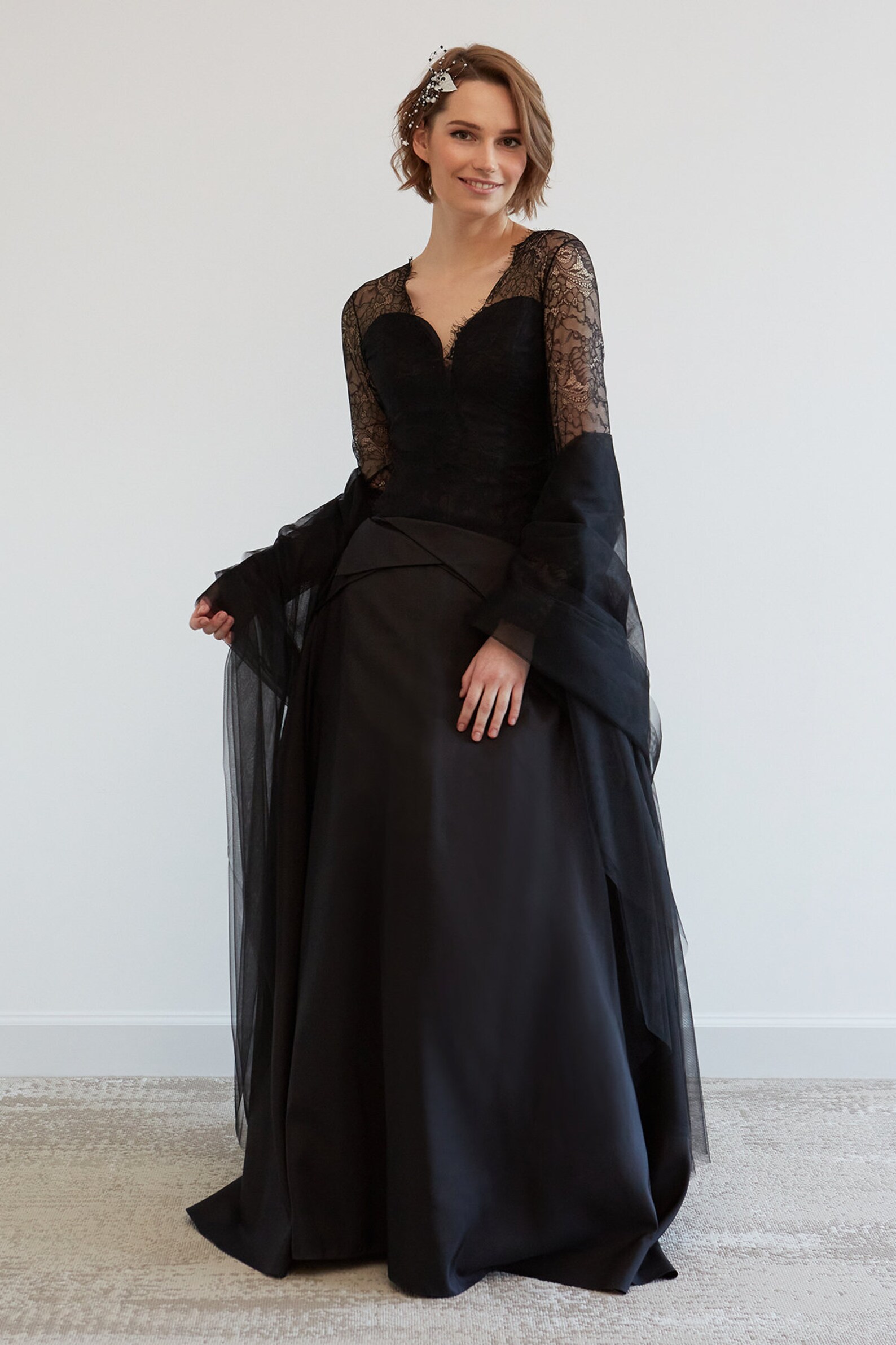 Victorian Wedding Dress Black Wedding Dress Etsy