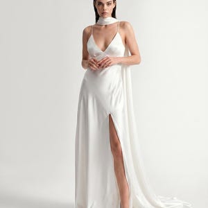 triangle open back dress MNOT Triangle Top Crepe Halterneck Dress Monot