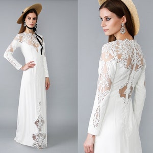Boho lace wedding dress/ Veronika