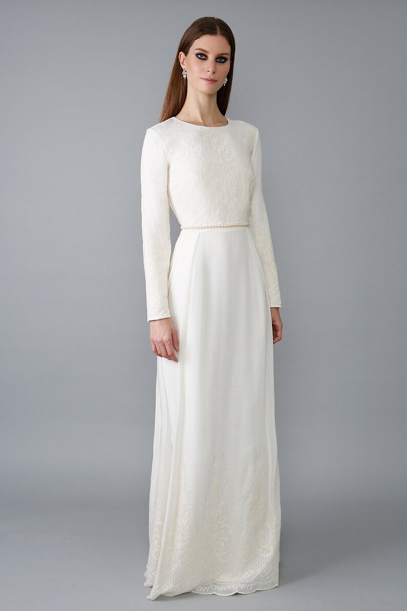 etsy modest wedding dress