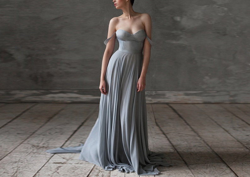 Grey wedding dress / Eribiya image 1