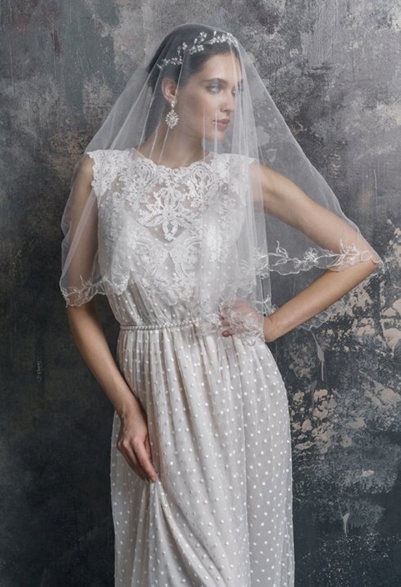 Boho Wedding Dress Bohemian Lace Simple Vintage Bridal - Etsy
