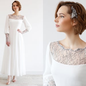 Modest wedding dress/ Leda