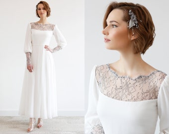 Modest wedding dress/ Leda