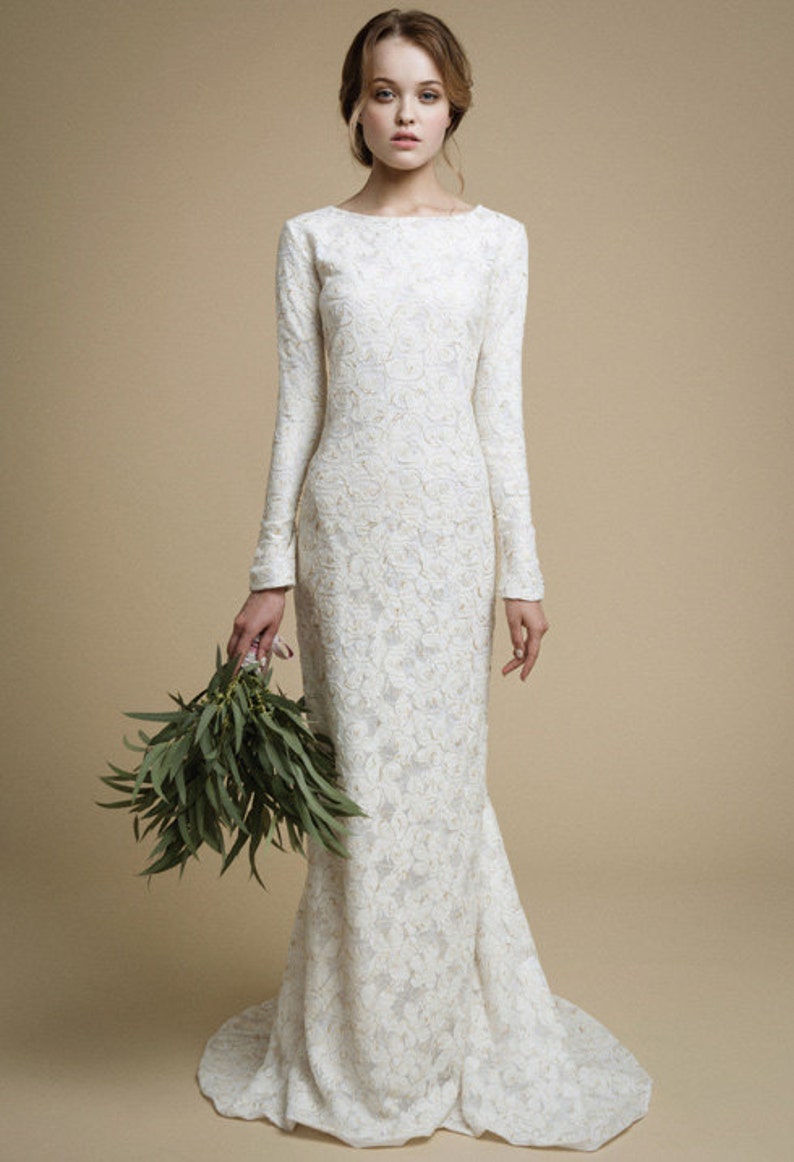 Wedding dress long sleeve/ Utta image 3