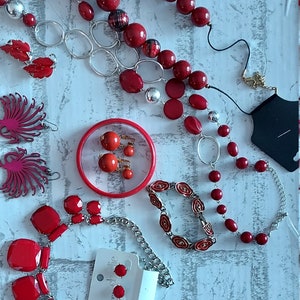 Red Costume Jewelry Etsy Canada