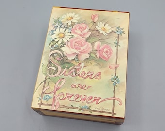 Sisters are forever wooden trinket box