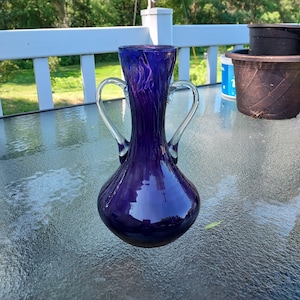 Vintage purple glass vase
