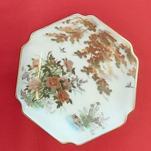 Piatto esagonale vintage chinoiserie