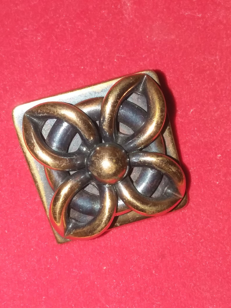 Robaje copper and black art deco style clip on earrings