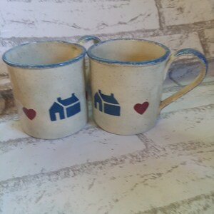 Set of 2 house and heart cups