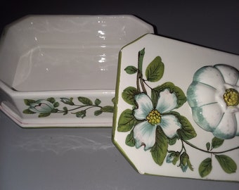 vintage イタリア ヴィンテージ 陶器製 白 蓋付収納容器 アンティーク イタリア製の蓋付き小物入れ - Etsy 日本