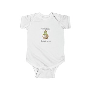 Infant Fine Jersey Bodysuit. Dinosaur baby