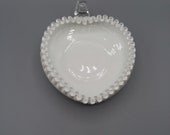 Fenton heart shaped silver crest 8 inch nappy dish