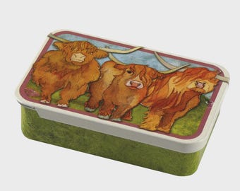 Emma Ball Animal Design Pocket Tin – Small Storage Tin for Crafting, Sewing & Travel Essentials