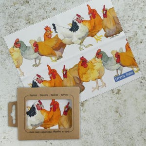 Reusable Microfibre Lens Cloths for Glasses and Cameras Chickens