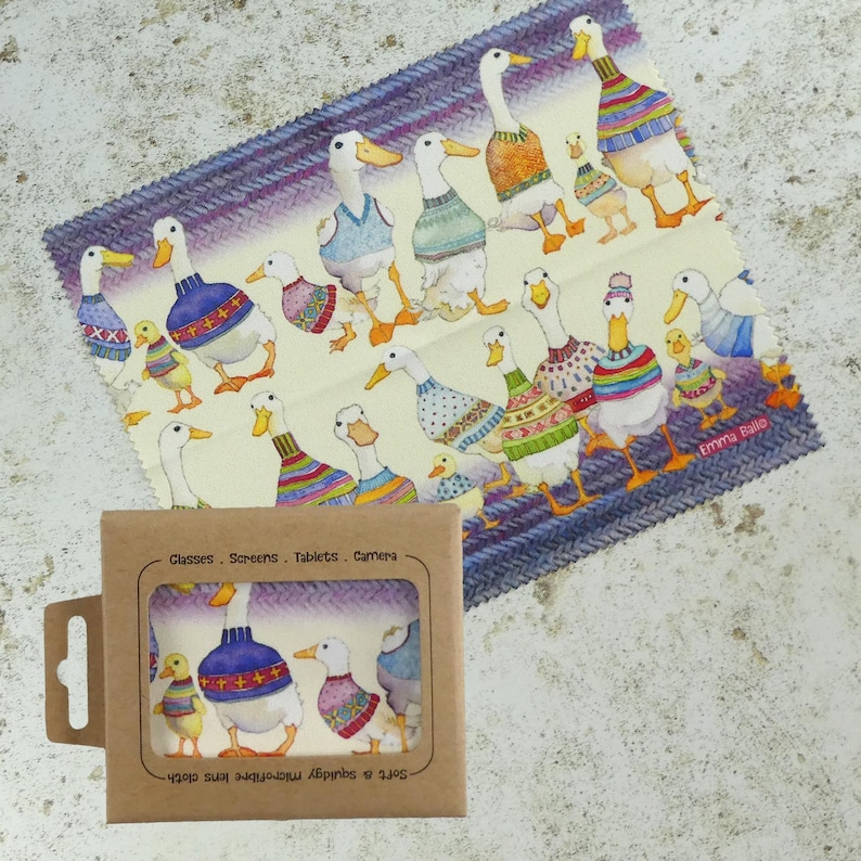 Reusable Microfibre Lens Cloths for Glasses and Cameras Dapper Ducks