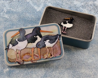 Pin in a tin- Oystercatcher Pin