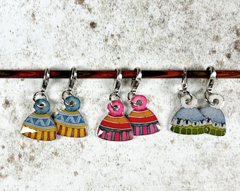 Lobster Clasp Stitch Markers | Crochet & Knitting Markers | Clip On Stitch Markers | Emma Ball Assorted Design