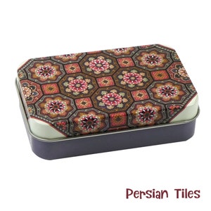 Small Hinged Tins Persian Tiles