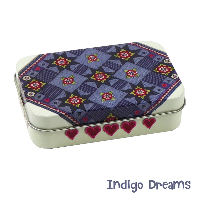 Small Hinged Tins Indigo Dreams