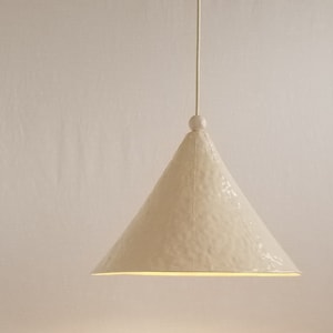 Pendant light. Large ceramic, cone shape. Kitchen Chandelier