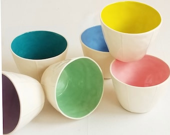 Ceramic tumbler. Coffee, dessert, soup or fruit cup