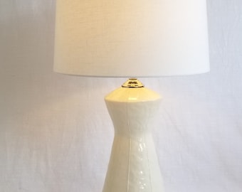 Tall ceramic table lamp. Mid-century inspired design