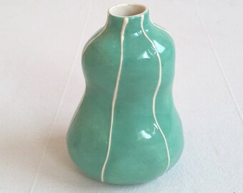 Ceramic Etsy vase. Colorful home decor. Small gift