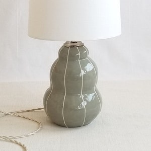 Modern ceramic lamp. Pottery table lamp image 6